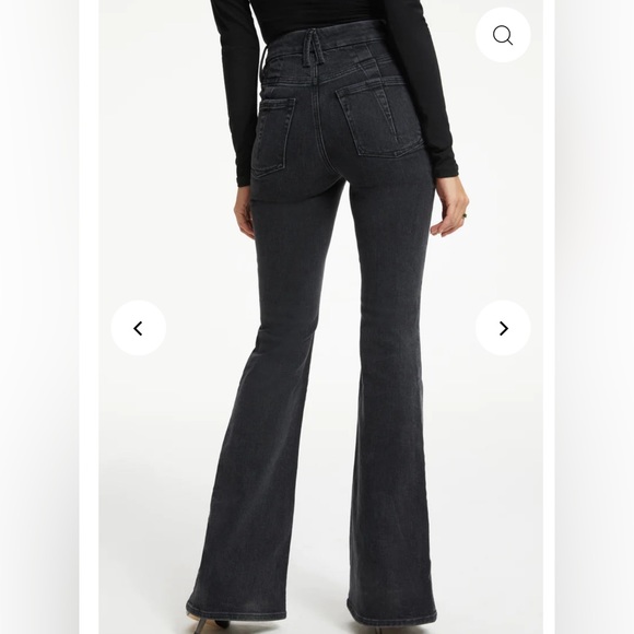 Good American Good Legs Flare in Black 287. Size 14. - Picture 5 of 9